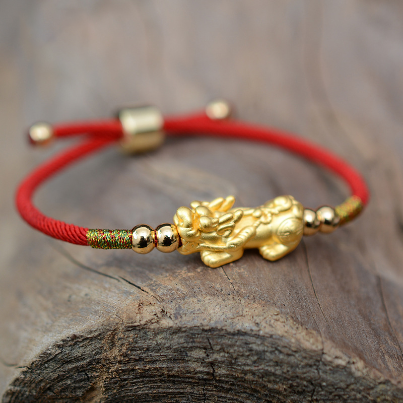 Gold-Plated Pixiu Bracelet – Wealth & Protection | Zen Ara Grove