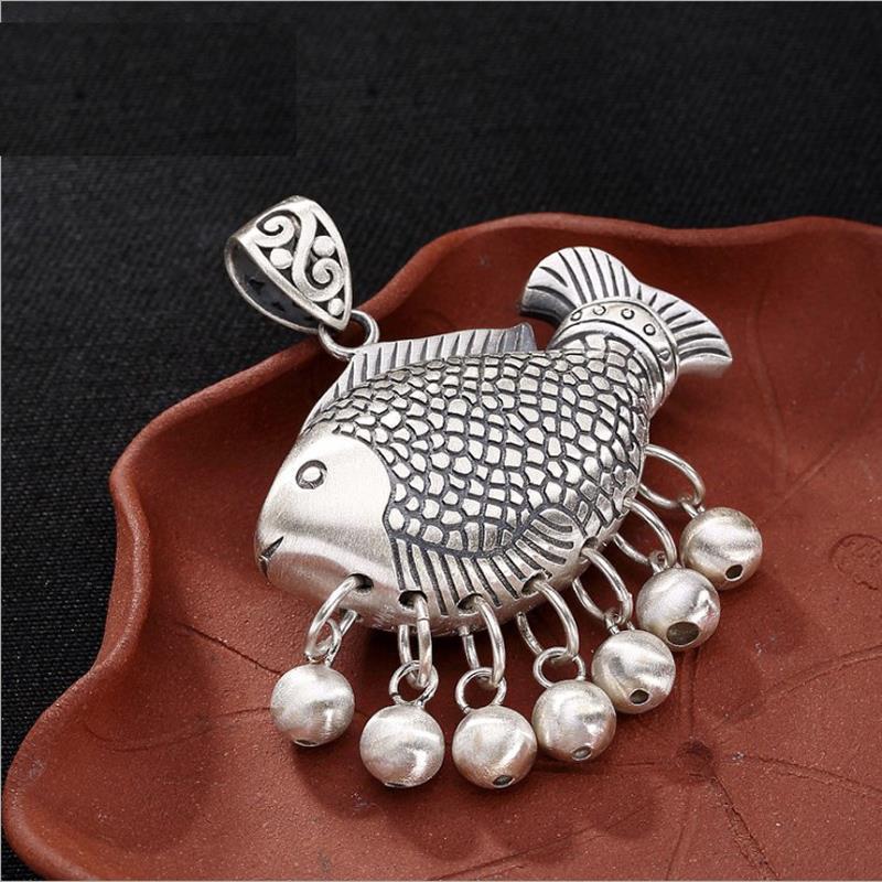 Lucky Koi Silver Tassel Pendant – Flow of Fortune | Zen Ara Grove