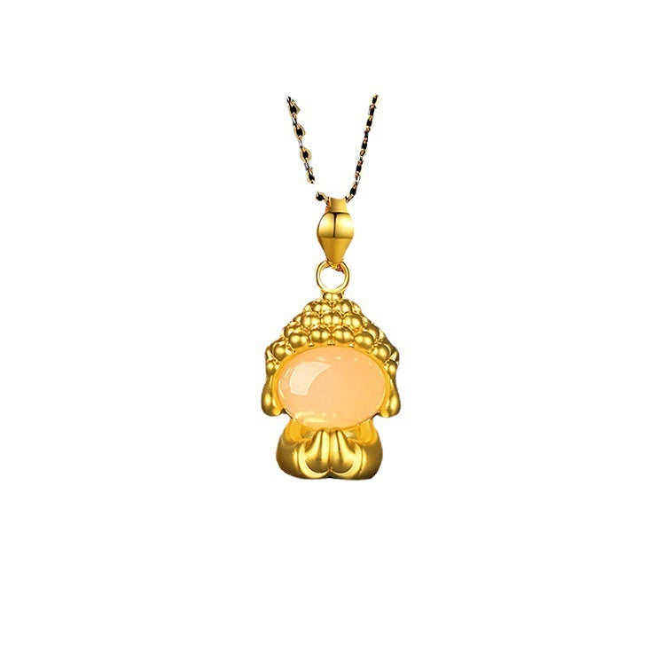 Serene Jade Buddha – Hands-Together Pendant of Inner Tranquility | Zen Ara Grove