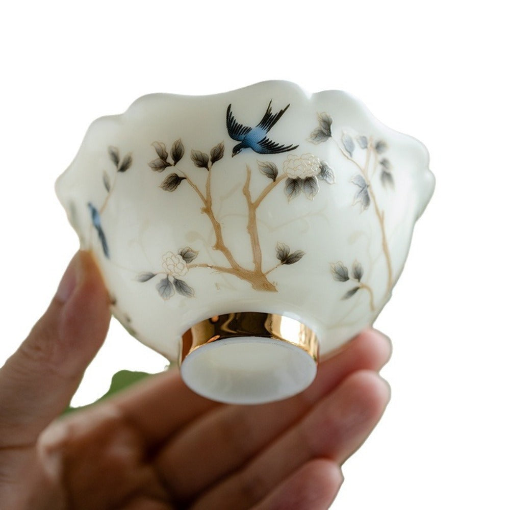Yanzhi Jade White Ceramic Tea Cup | Zen Ara Grove