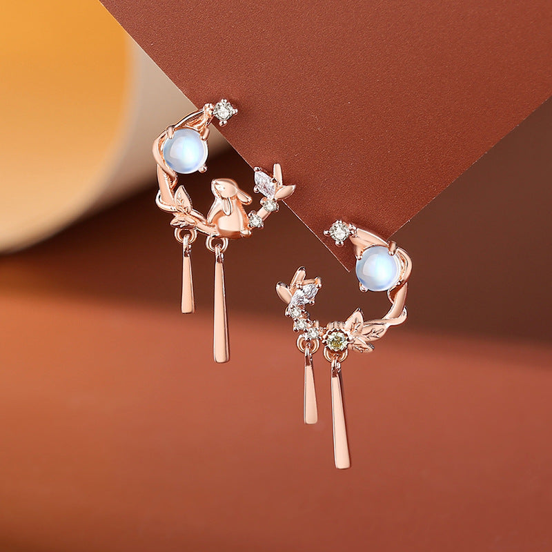 Moonstone Moon Flower Jewelry Set – Inspired by the Year of the Rabbitt | Zen Ara Grove