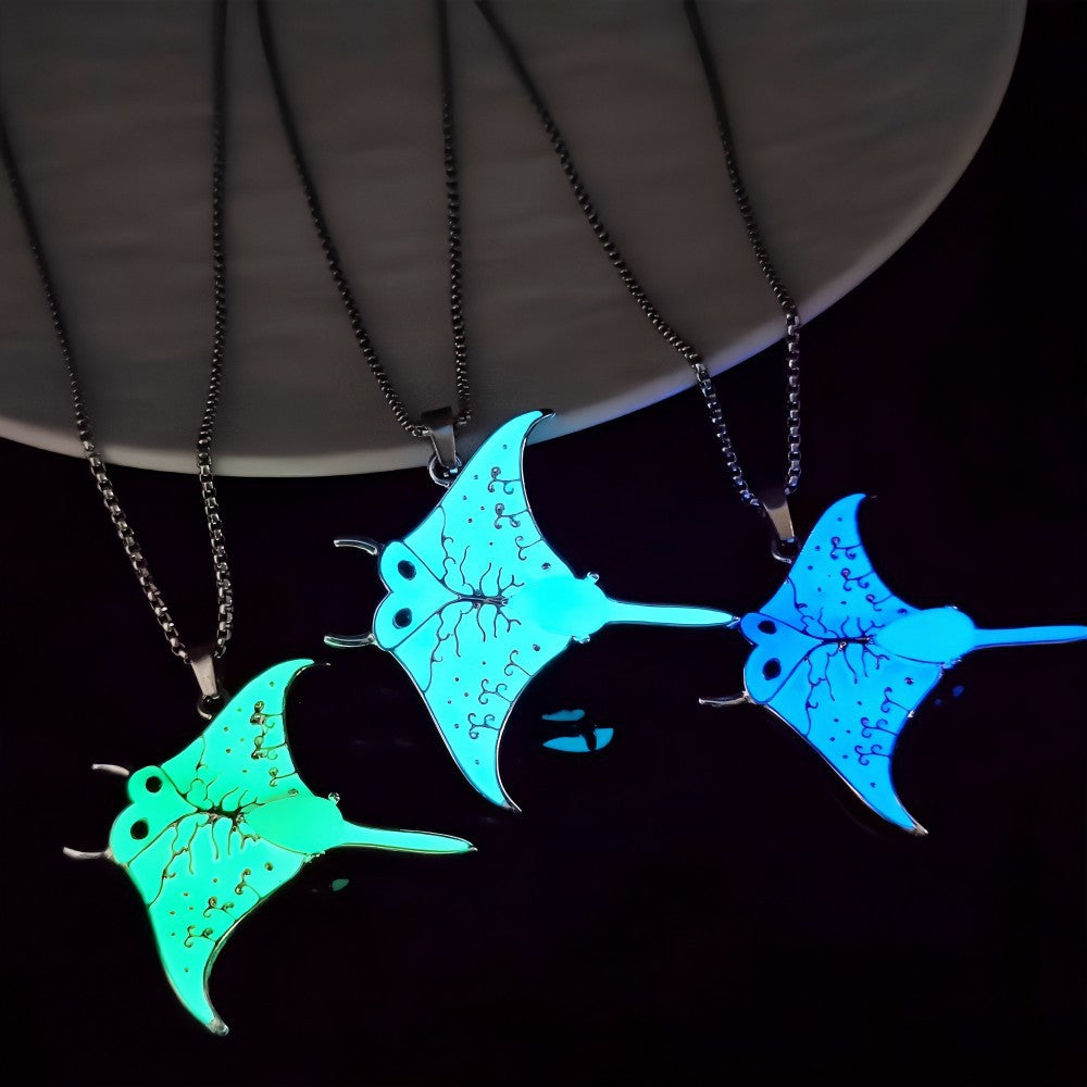 Night Glow Manta Ray Necklace – Calm Strength of the Sea | Zen Ara Grove