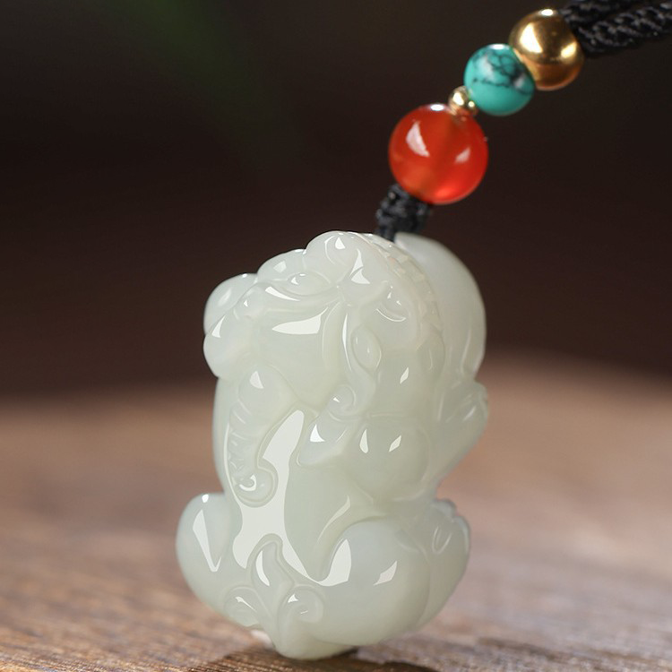 Celestial Hetian Jade Pi Yao Pendant