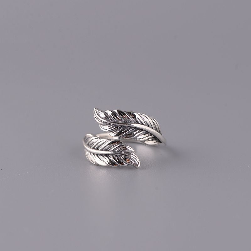 S925 Silver Zen Leaf Ring – Minimalist Mindfulness | Zen Ara Grove
