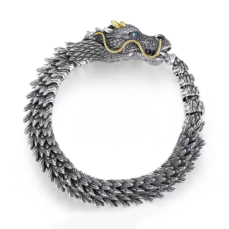 Handmade Dragon Head Bracelet with Bold Vintage Style | Zen Ara Grove