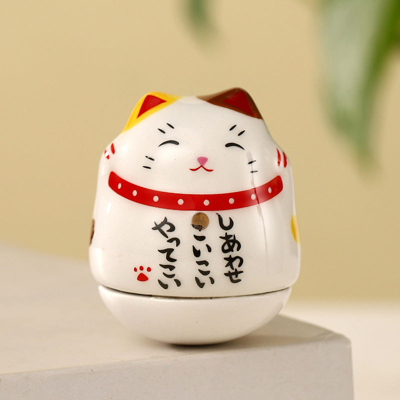 ZAKKA Ceramic Cat – Minimalist Japanese Style Home Décor Ornament | Zen Ara Grove