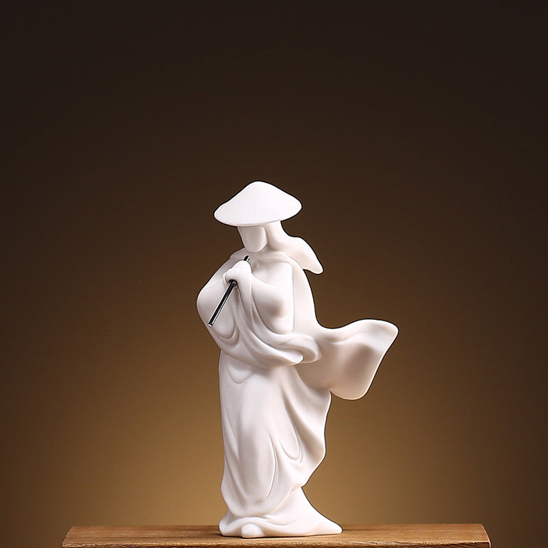Kung Fu Spirit Ceramic Figurine – Calm Strength, Silent Power | Zen Ara Grove