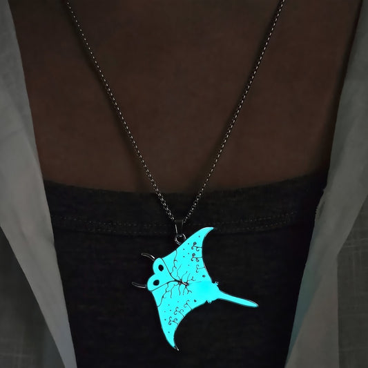 Night Glow Manta Ray Necklace – Calm Strength of the Sea | Zen Ara Grove