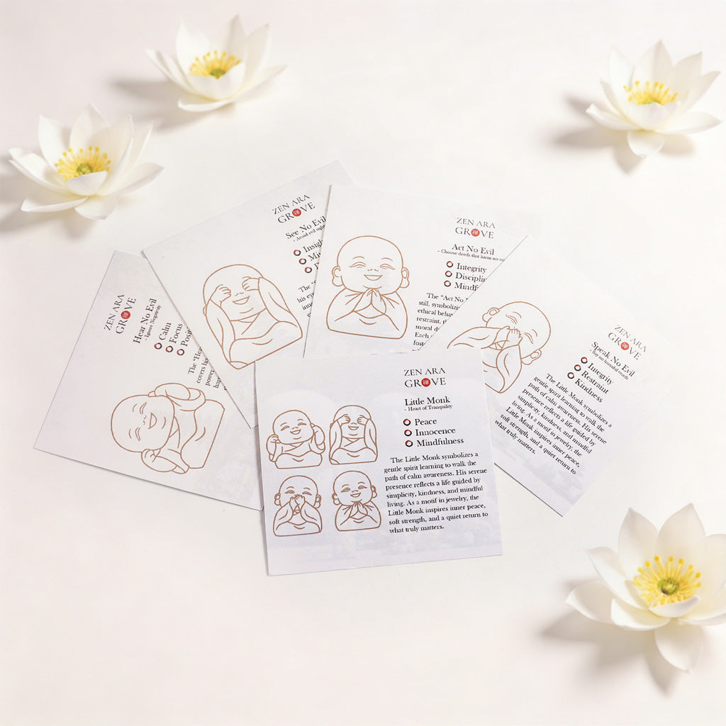 The Meaning Behind the Pose of the Monks — Meaning Card Set | Zen Ara Grove