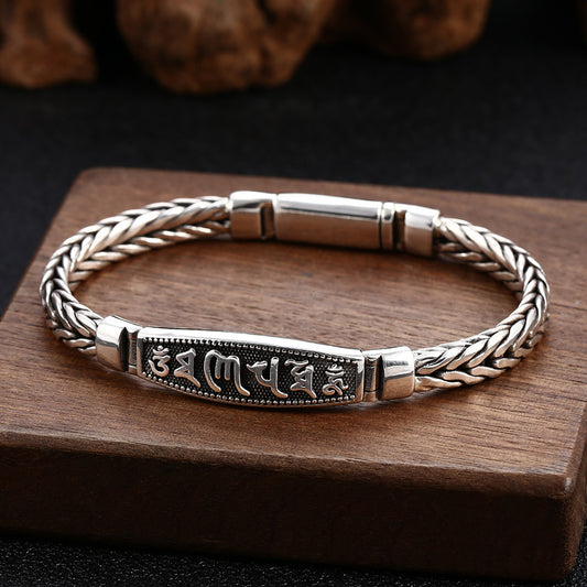 Minimalist Om Mani Padme Hum Bracelet – Sacred Elegance | Zen Ara Grove