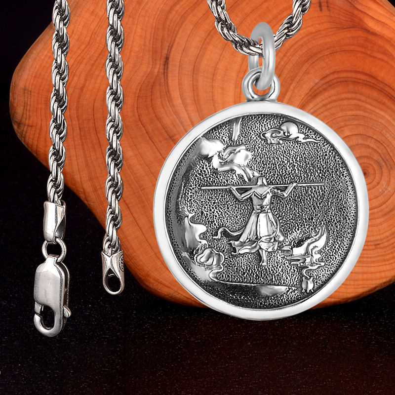 Defiant Monkey King in 925 Silver Relief | Zen Ara Grove