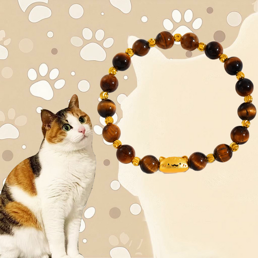 Guardian Kitty Bracelet – Empowering Design with Tiger Eye Energy | Zen Ara Grove