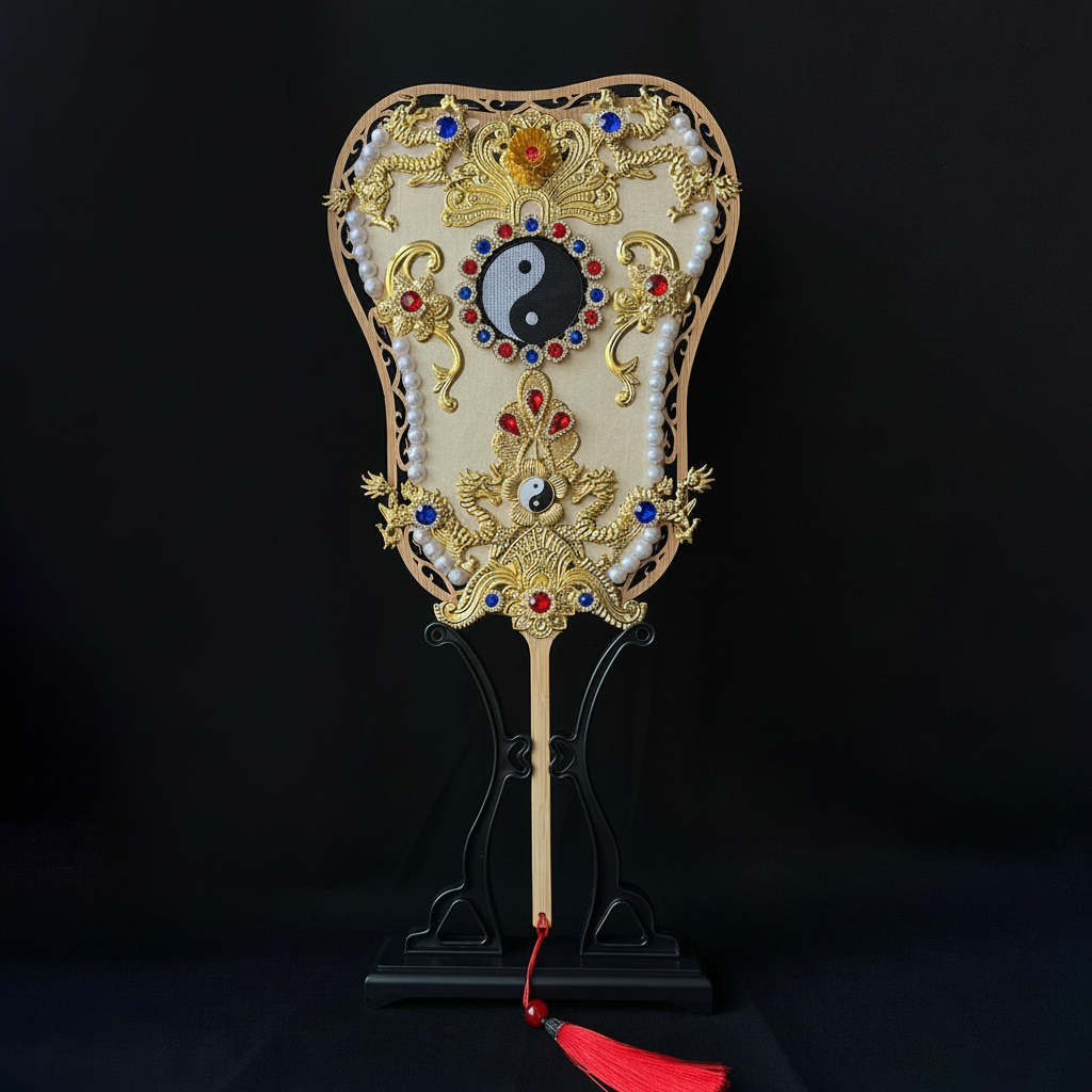 Taoist Bagua Banana Leaf Fan | Zen Ara Grove