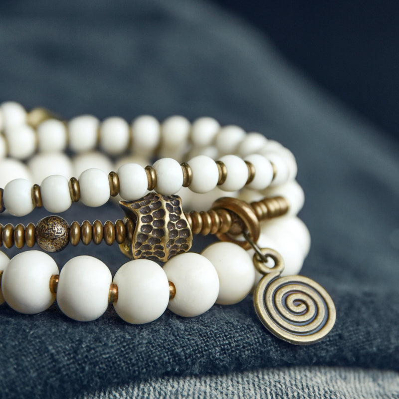 Curved Blossom Multi-Layer Wrap Bracelet | Zen Ara Grove