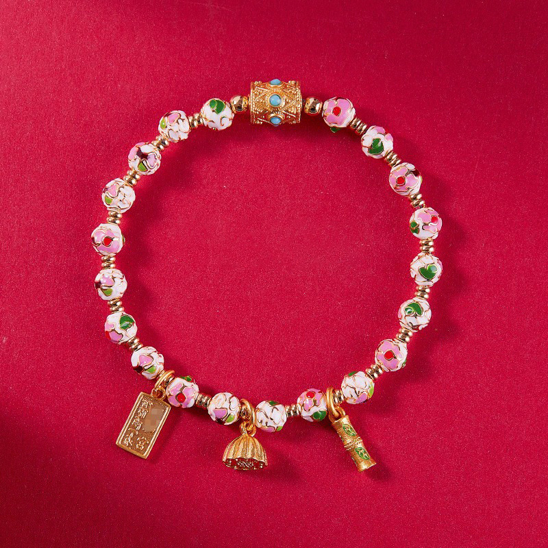 Handcrafted Cloisonné Filigree Enamel Beads Bracelet | Zen Ara Grove