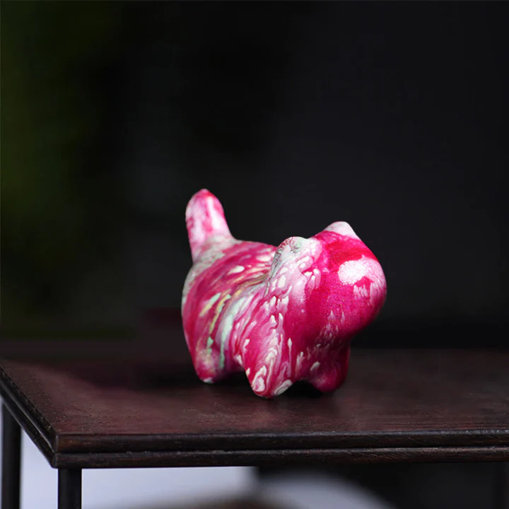 Mini Lovely Cat Ebony Wood Lacquer Craft Peace Decoration  | Zen Ara Grove