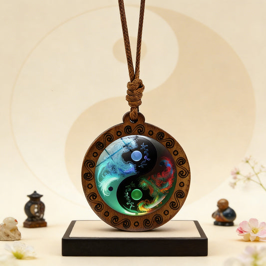 Limited Time Offer · Yin-Yang Galaxy Wood Necklace – Balance & Harmony | Zen Ara Grove