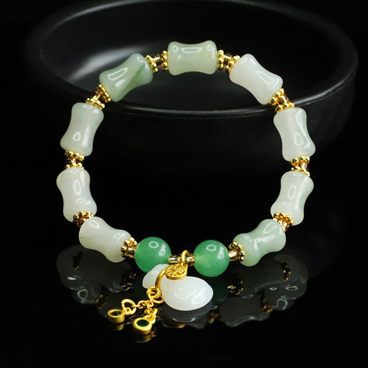 Breath-Aligned Bamboo Jade Cuffs: Xinjiang Stone Serenity | Zen Ara Grove