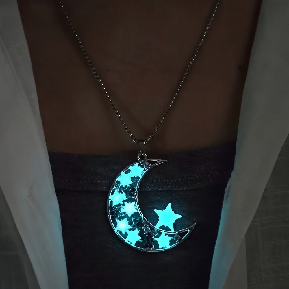 Zen Lunar Stars Glow Necklace – Mindful Night Magic | Zen Ara Grove