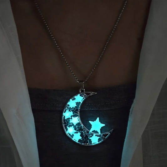 Zen Lunar Stars Glow Necklace – Mindful Night Magic | Zen Ara Grove