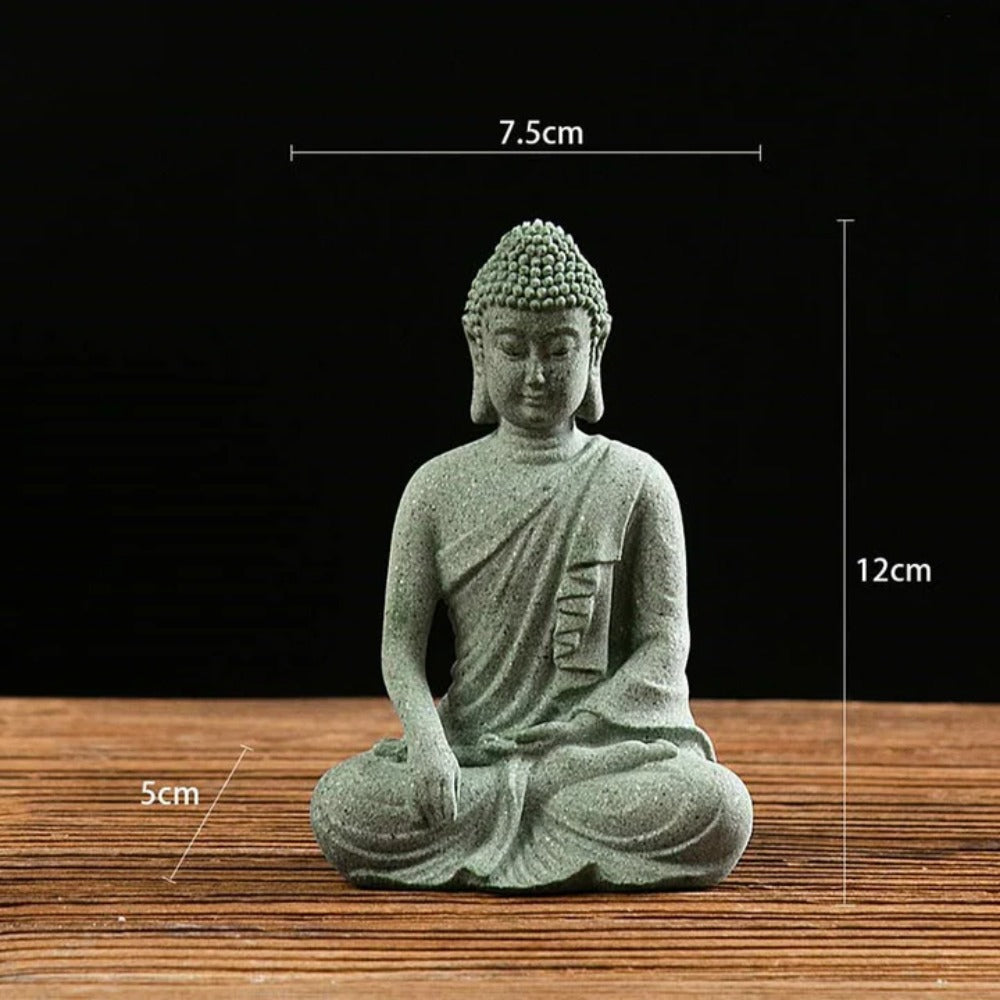 Qing Sandstone Buddha Statue for Zen Space | Zen Ara Grove
