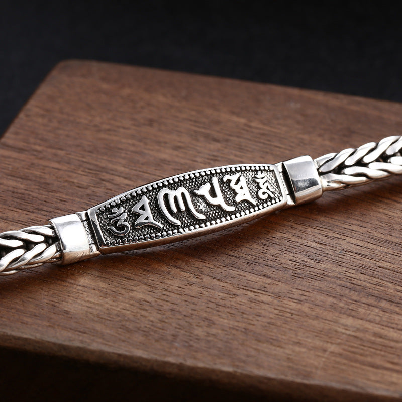 Minimalist Om Mani Padme Hum Bracelet – Sacred Elegance | Zen Ara Grove
