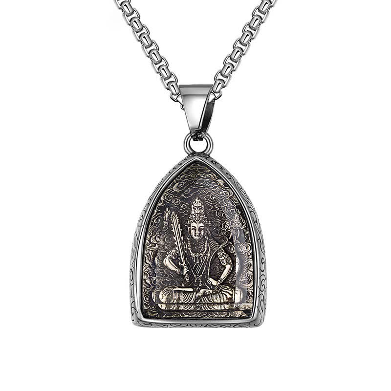 Titanium Steel Eight Buddhas Pendant|Protection & Wisdom On-the-Go
