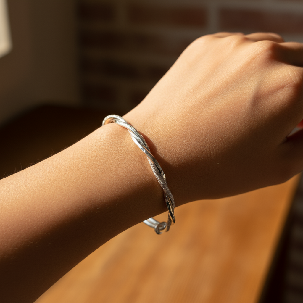 $9.99 Mobius Twist Bangle – Symbol of Infinity and Connection, Adjustable Fit | Zen Ara Grove