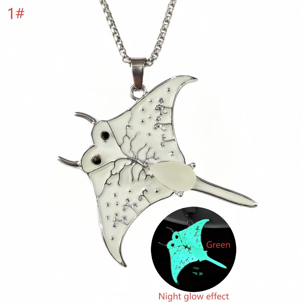 Night Glow Manta Ray Necklace – Calm Strength of the Sea | Zen Ara Grove