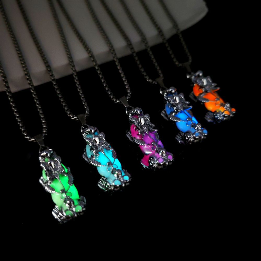 Glow-in-the-Dark Pi Xiu Pendant – Zen Wealth Guardian | Zen Ara Grove