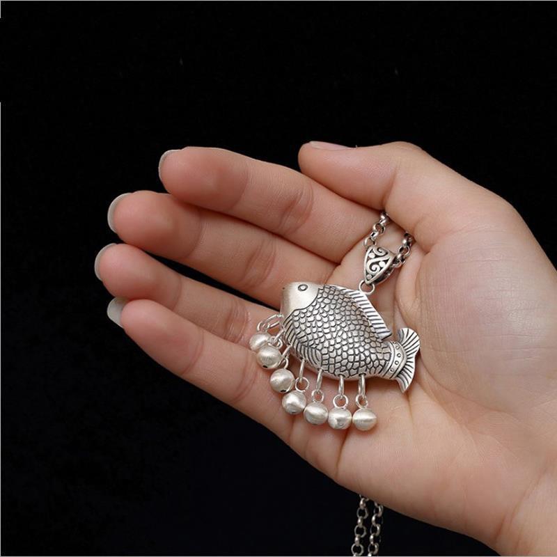 Lucky Koi Silver Tassel Pendant – Flow of Fortune | Zen Ara Grove