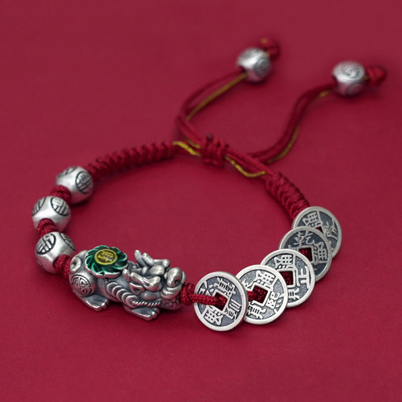 Imperial Pi Xiu Bracelet - Five-Emperor Coin Wealth Guardian