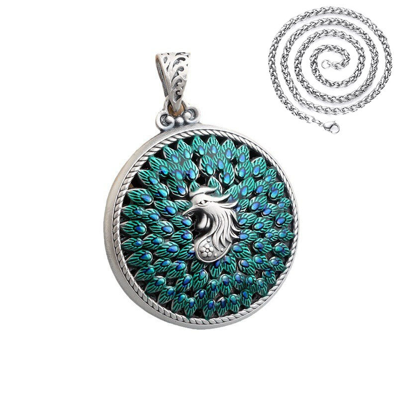 Hollow Carved Peacock Amulet – Elegance from Within | Zen Ara Grove