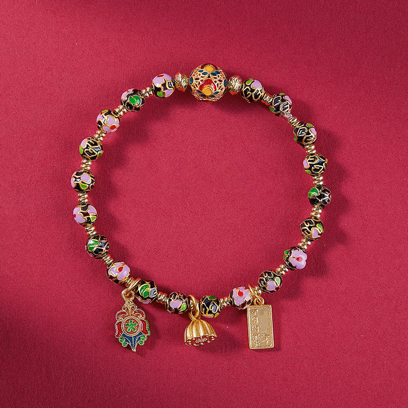 Handcrafted Cloisonné Filigree Enamel Beads Bracelet | Zen Ara Grove