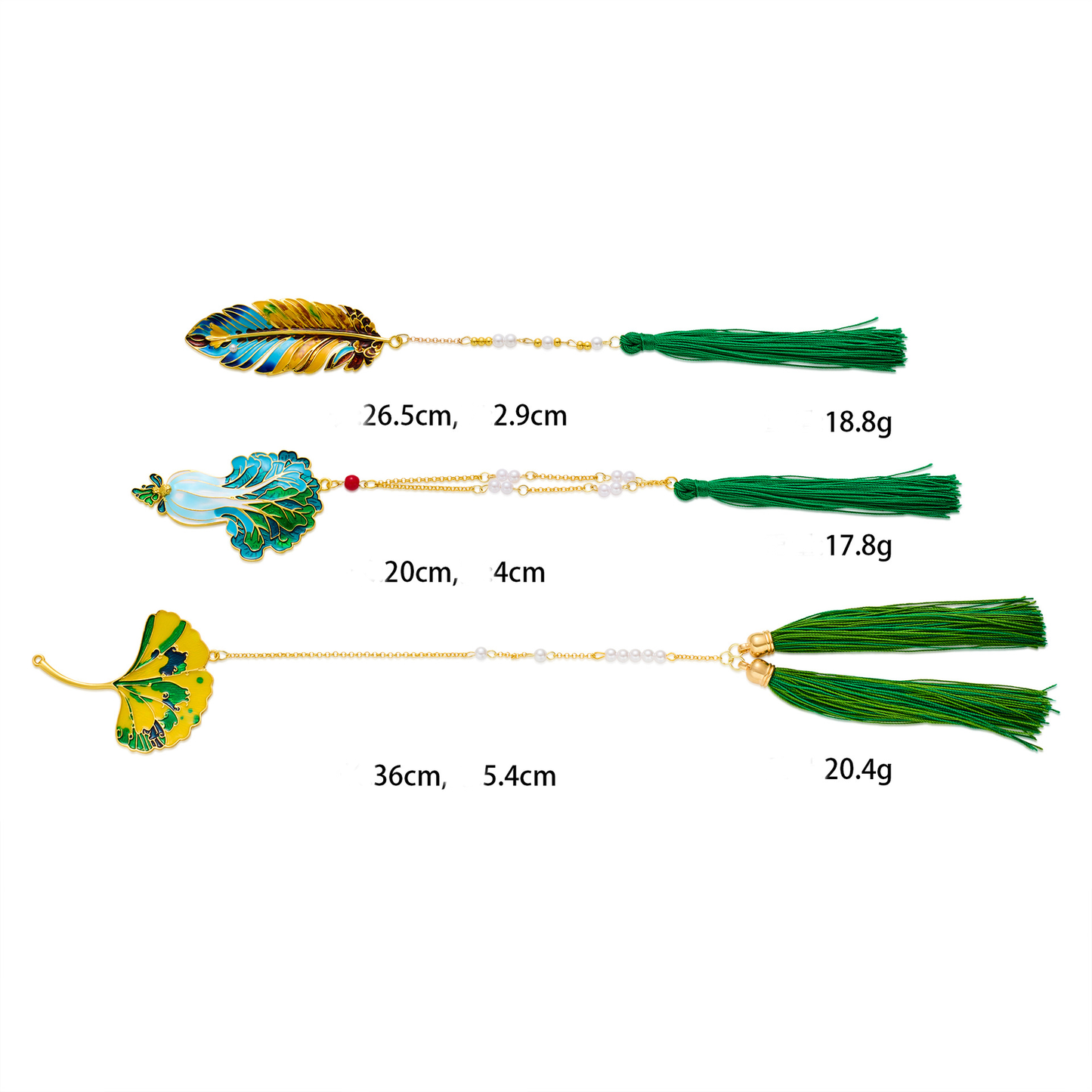 Cloisonné Enamel Drip-Glaze Color Bookmark | Zen Ara Grove