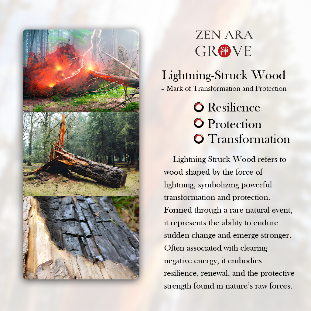 Wearable Daoist Blessing Plaque – Masterfully Carved Ziwei Symbol in Lightning-Struck Wood | Zen Ara Grove