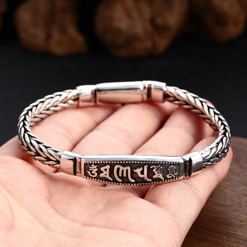 Minimalist Om Mani Padme Hum Bracelet – Sacred Elegance | Zen Ara Grove