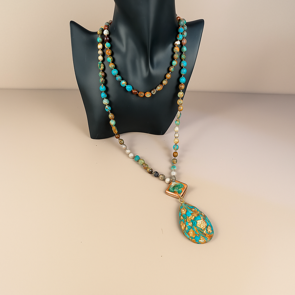 Bohemian Natural Stone Necklace – Yoga & Meditation Energy Jewelry | Zen Ara Grove