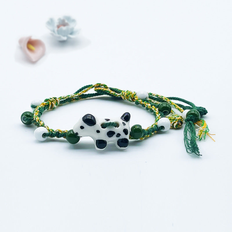 TODAY ONLY! Ceramic Bead Tassel Bracelet – Woven Elegance & Versatility | Zen Ara Grove