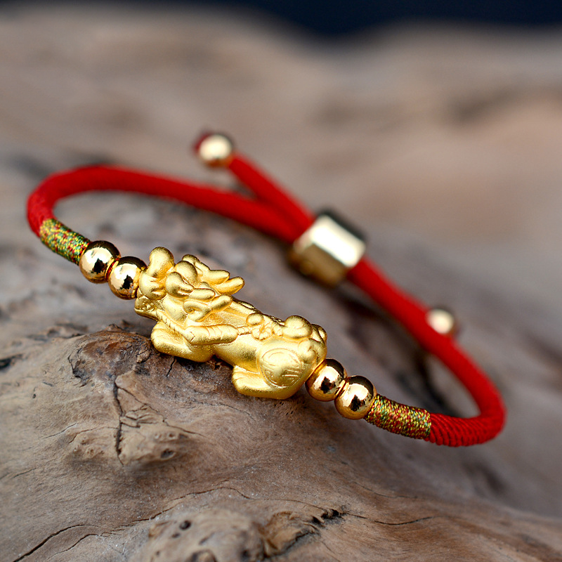 Gold-Plated Pixiu Bracelet – Wealth & Protection | Zen Ara Grove
