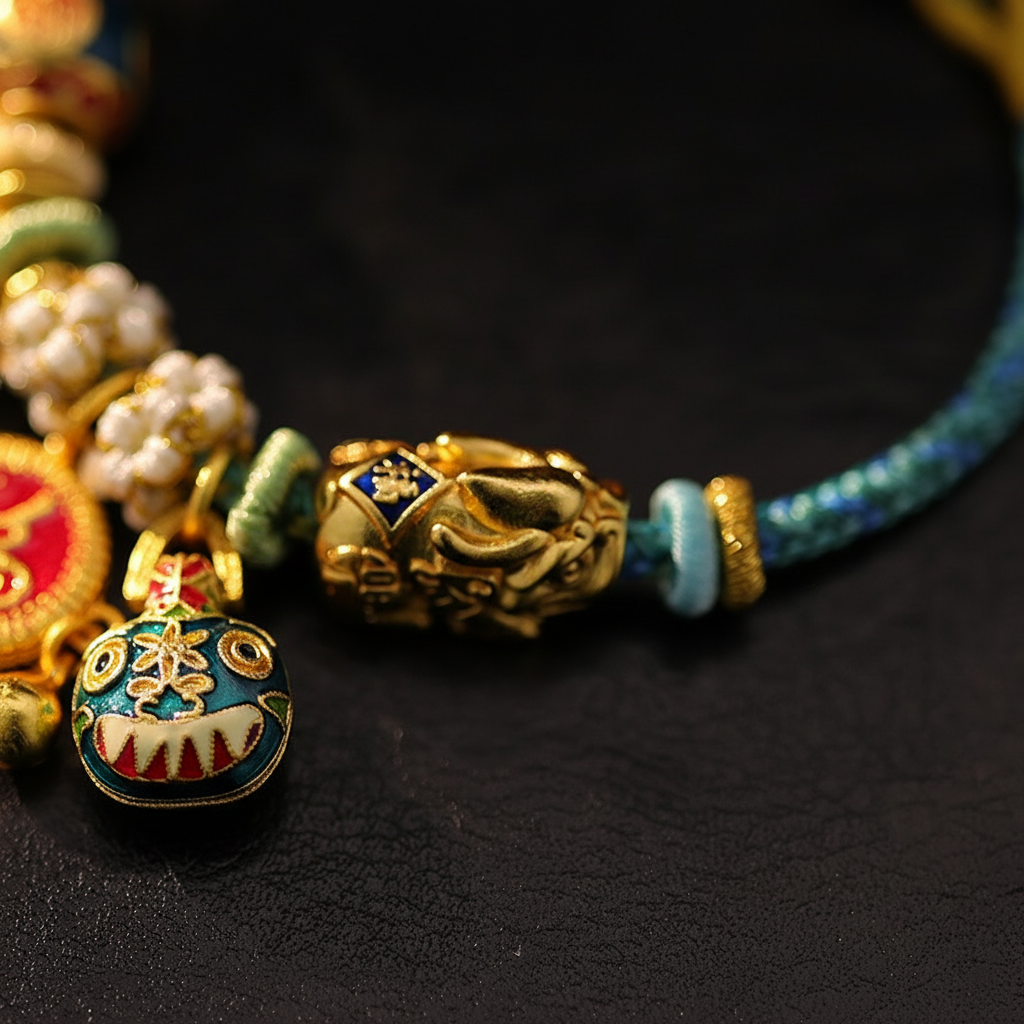 Handcrafted Braided Rope Bracelet · Enamel Pendant | Zen Ara Grove