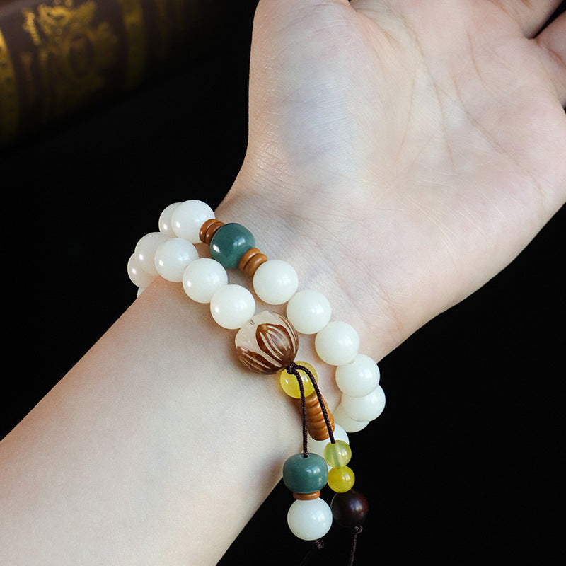 TODAY ONLY! Twin Snow-Circle Bodhi Mala