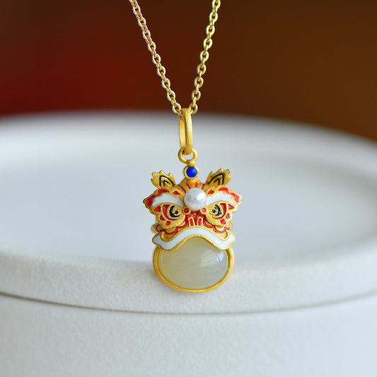 Colorful Lion Amulet – Handcrafted Courage & Luck | Zen Ara Grove