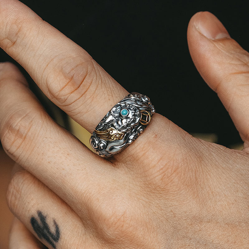 Pixiu Coin Ring – Guardian of Wealth and Fortune | Zen Ara Grove