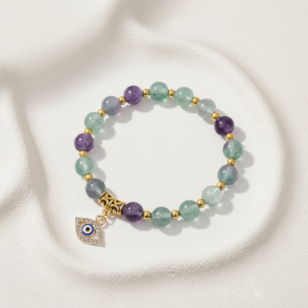 Evil Eye Protection Crystal Bracelet | Zen Ara Grove