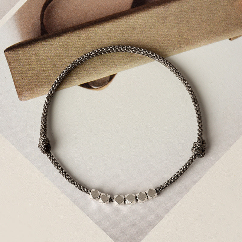 Lucky Red String with Silver Accents – Wear as Bracelet or Anklet | Zen Ara Grove