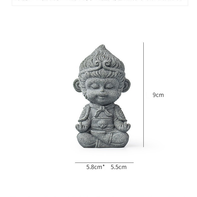 Monkey King Cute Stone Figurine | Zen Ara Grove