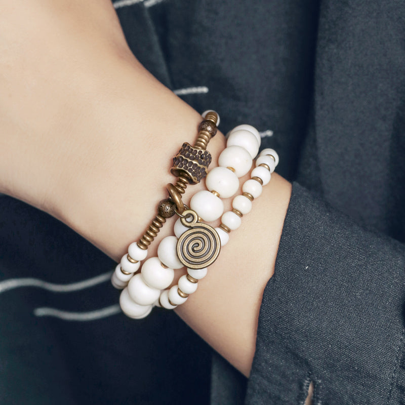 Curved Blossom Multi-Layer Wrap Bracelet | Zen Ara Grove