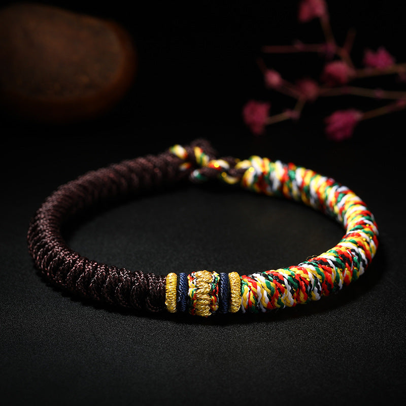 Zen Handmade Multicolored Thread King Kong Knot Strength Braid Bracelet | Zen Ara Grove