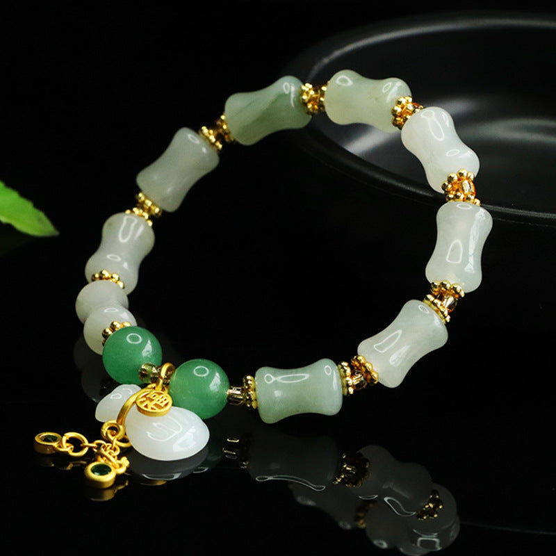 Breath-Aligned Bamboo Jade Cuffs: Xinjiang Stone Serenity | Zen Ara Grove